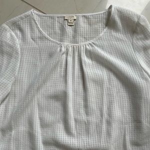 J.Crew Factory White 3/4 Sleeved Top